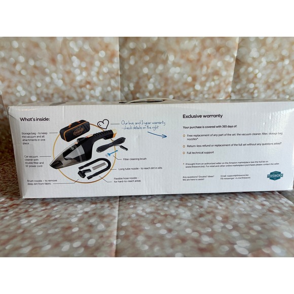 THISWORX TWC 02 Corded Car Vacuum Cleaner with Accessory Set NEW - Picture 4 of 6